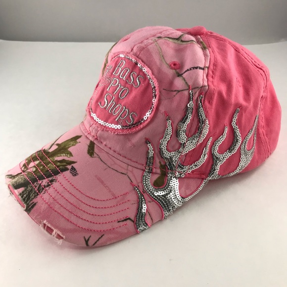 Bass Pro Shops Accessories - Bass Pro Shops Woman’s Pink Silver Sequins Hat Cap